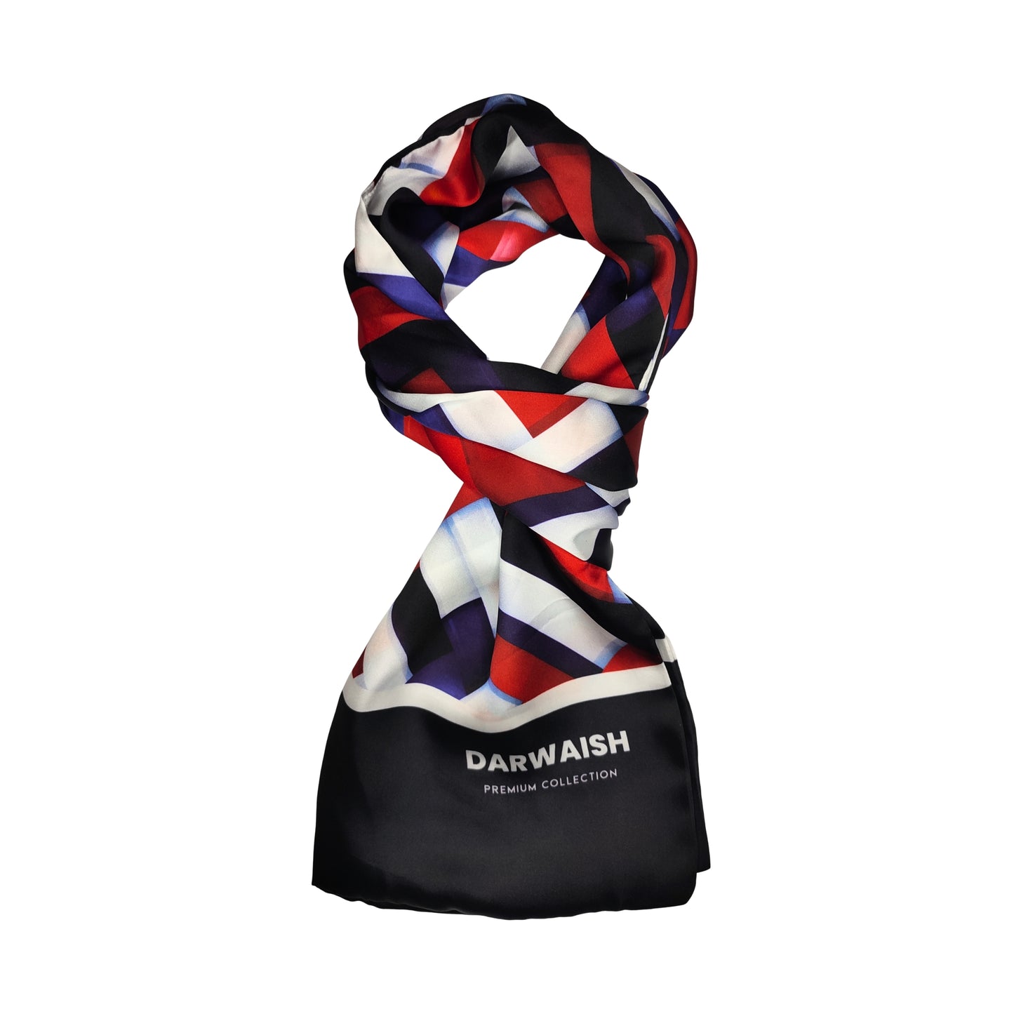 Crimson Weave Silk Scarve