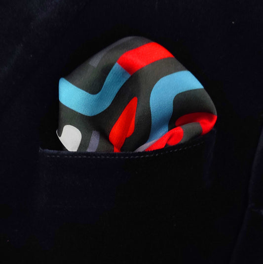 Urban Circuit- Silk Pocket Square for Men