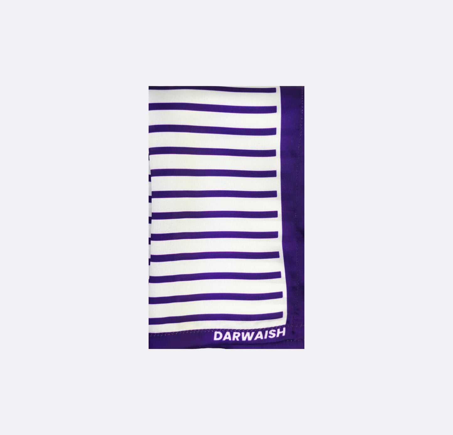 Purple Lined Pocket Square