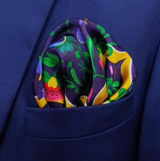 Multi colored Silk pocket Square