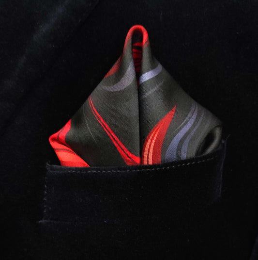 Inferno Elegance- Pocket Square for Men