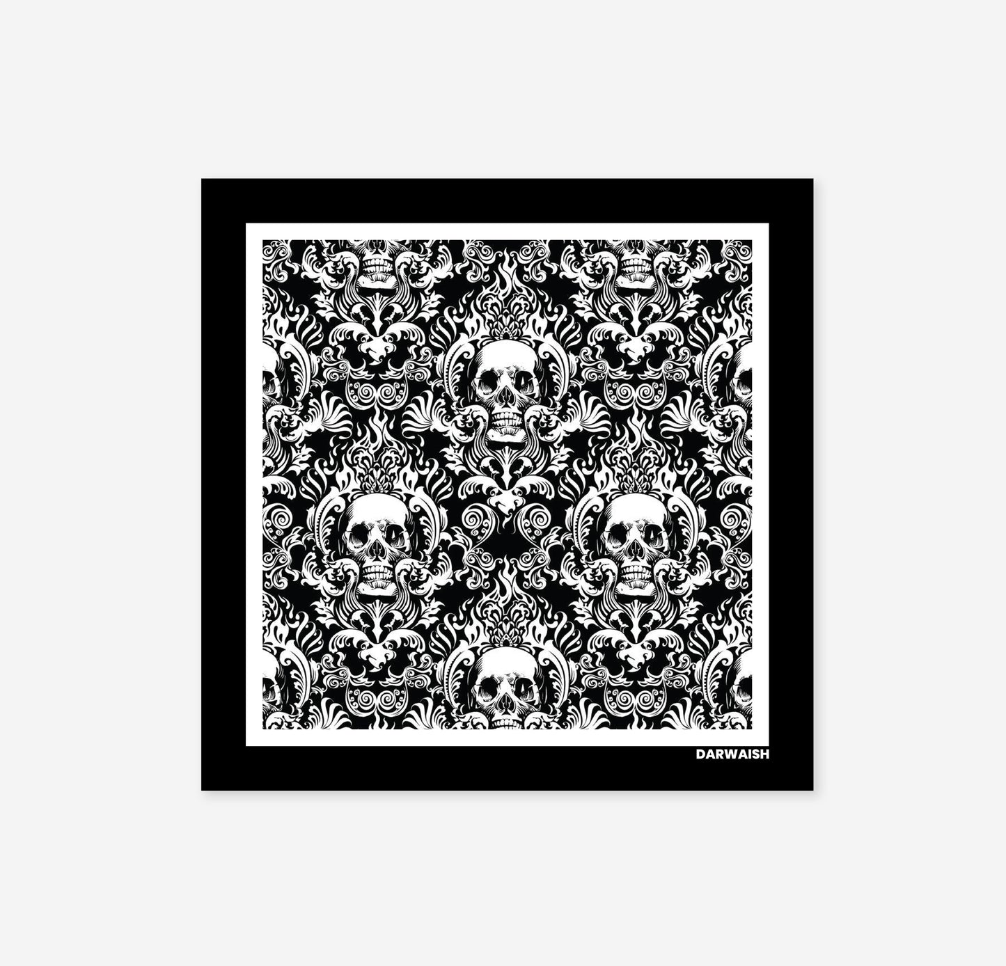 Skull Sonata- Silk Pocket Square for Men