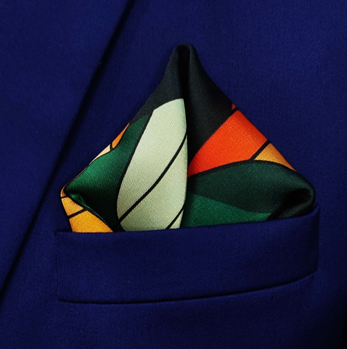 Emerald Mirage- Silk Pocket Square for Men