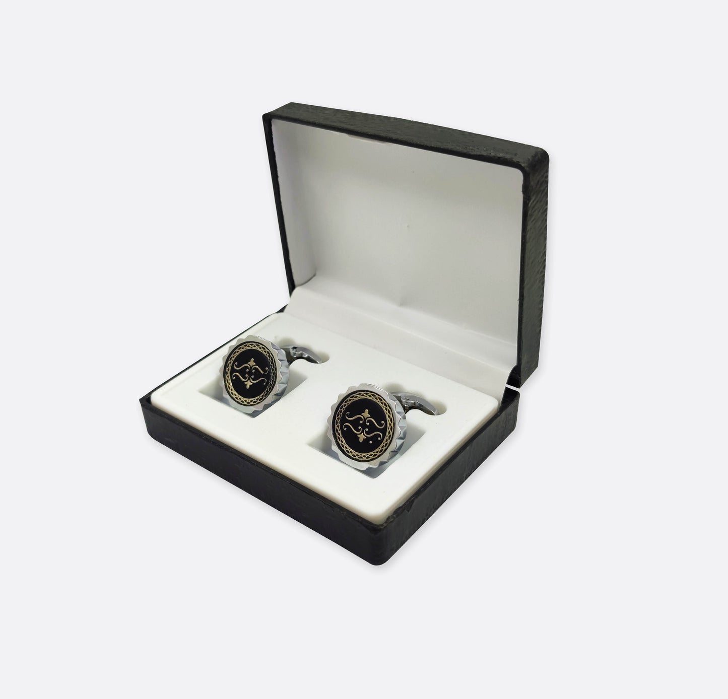 Royal Black & Golden Cufflinks