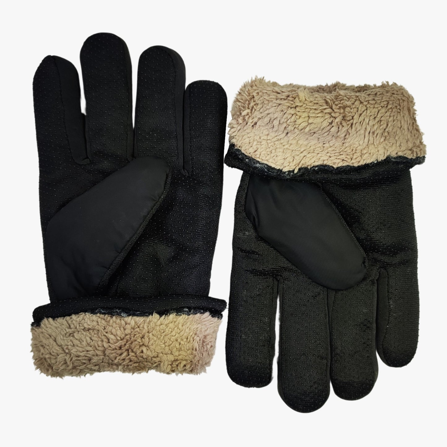 Sports Winter Gloves Synthetic Material - Black