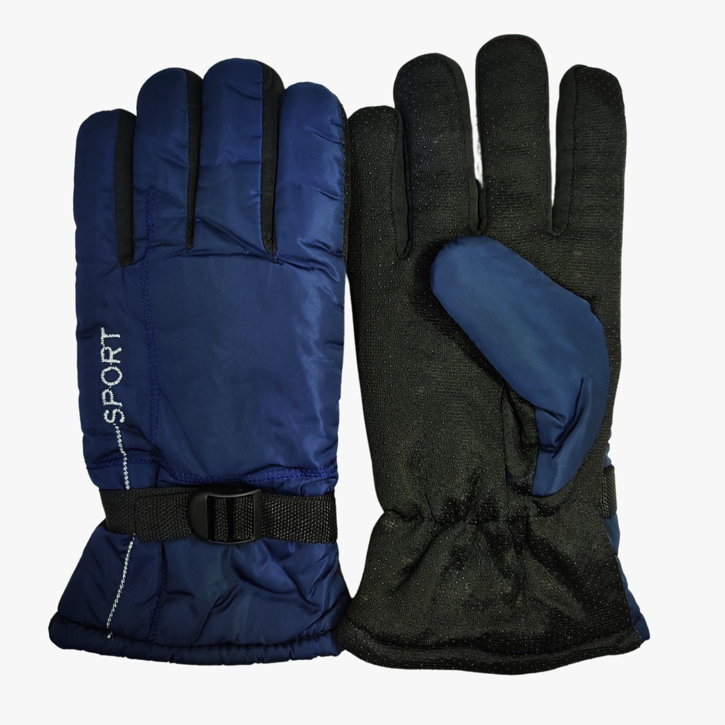 Sports Winter Gloves Synthetic Material - Blue
