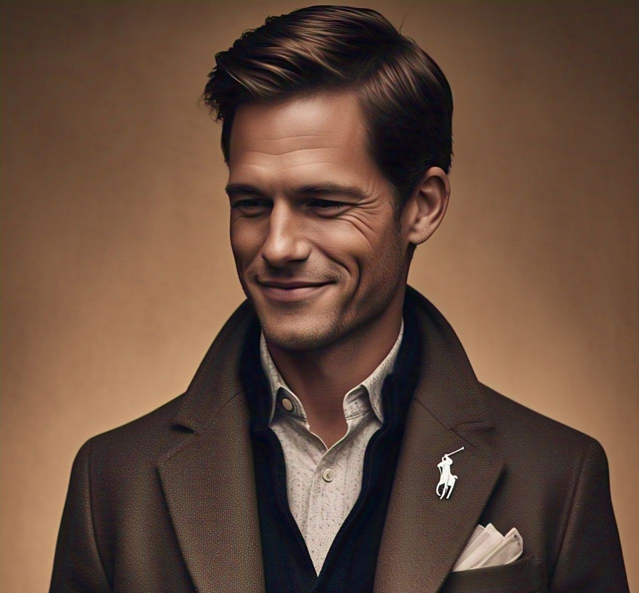 Silver Polo Horse Lapel Pin