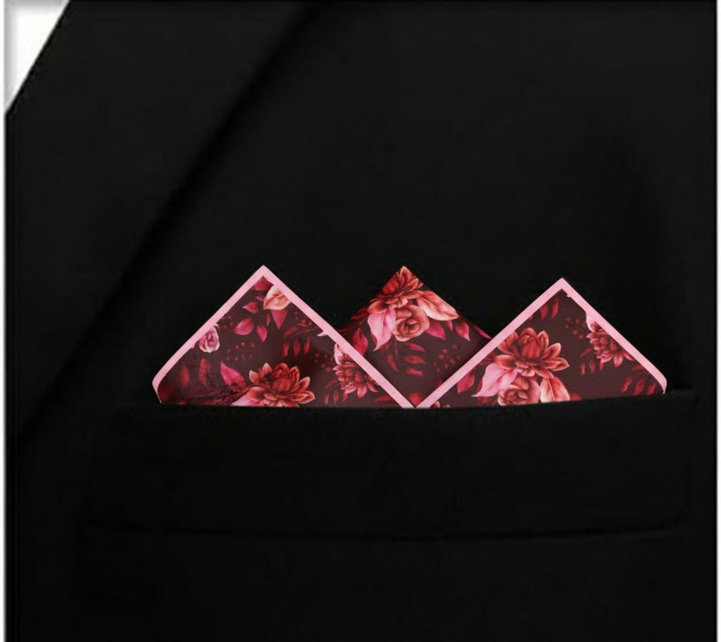 Saffron Bloom- Silk Pocket Square for Men