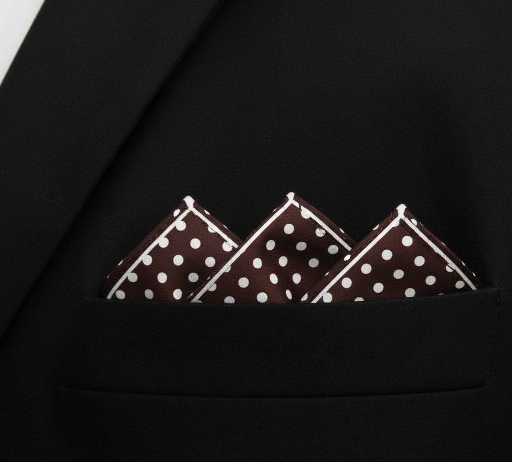 Polka Doted Silk Pocket Square