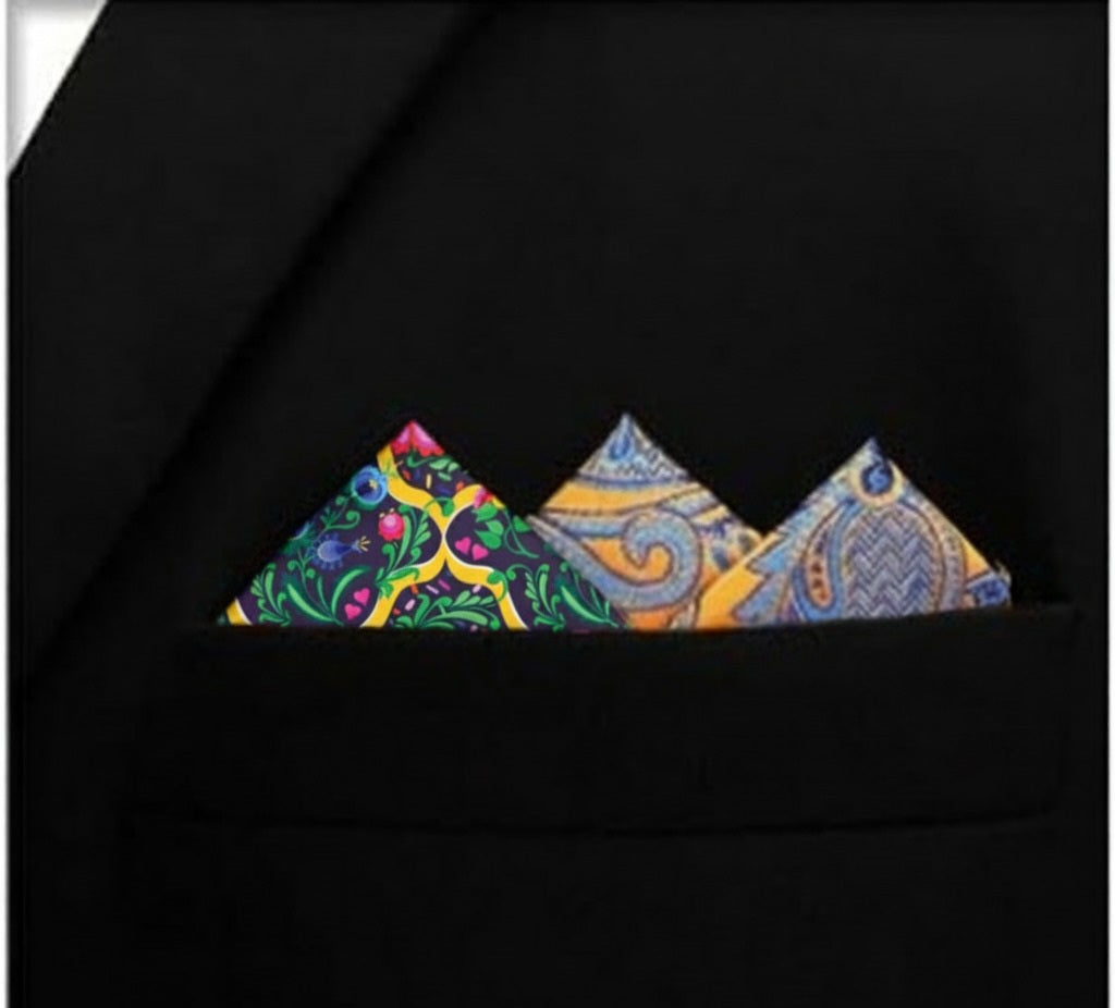 Multi colored Silk pocket Square