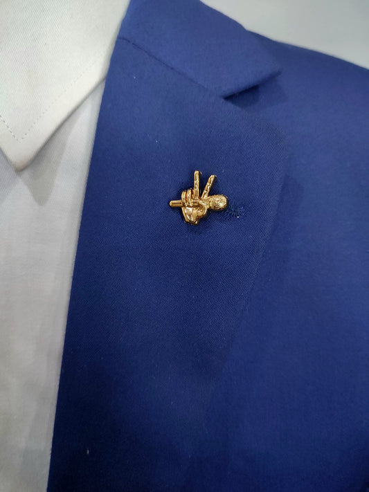 Golden Pop Lapel Pin