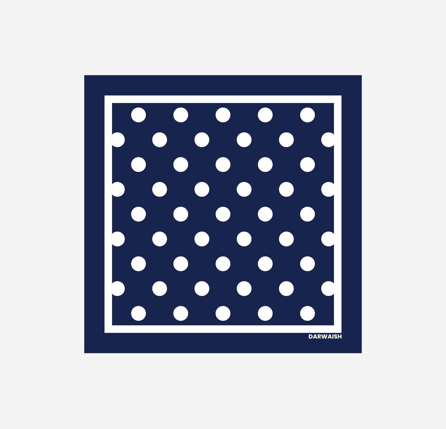Blue Polka Doted Silk Pocket Square