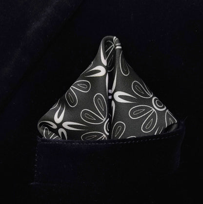 Floral Lattice Silk Pocket Square for Men