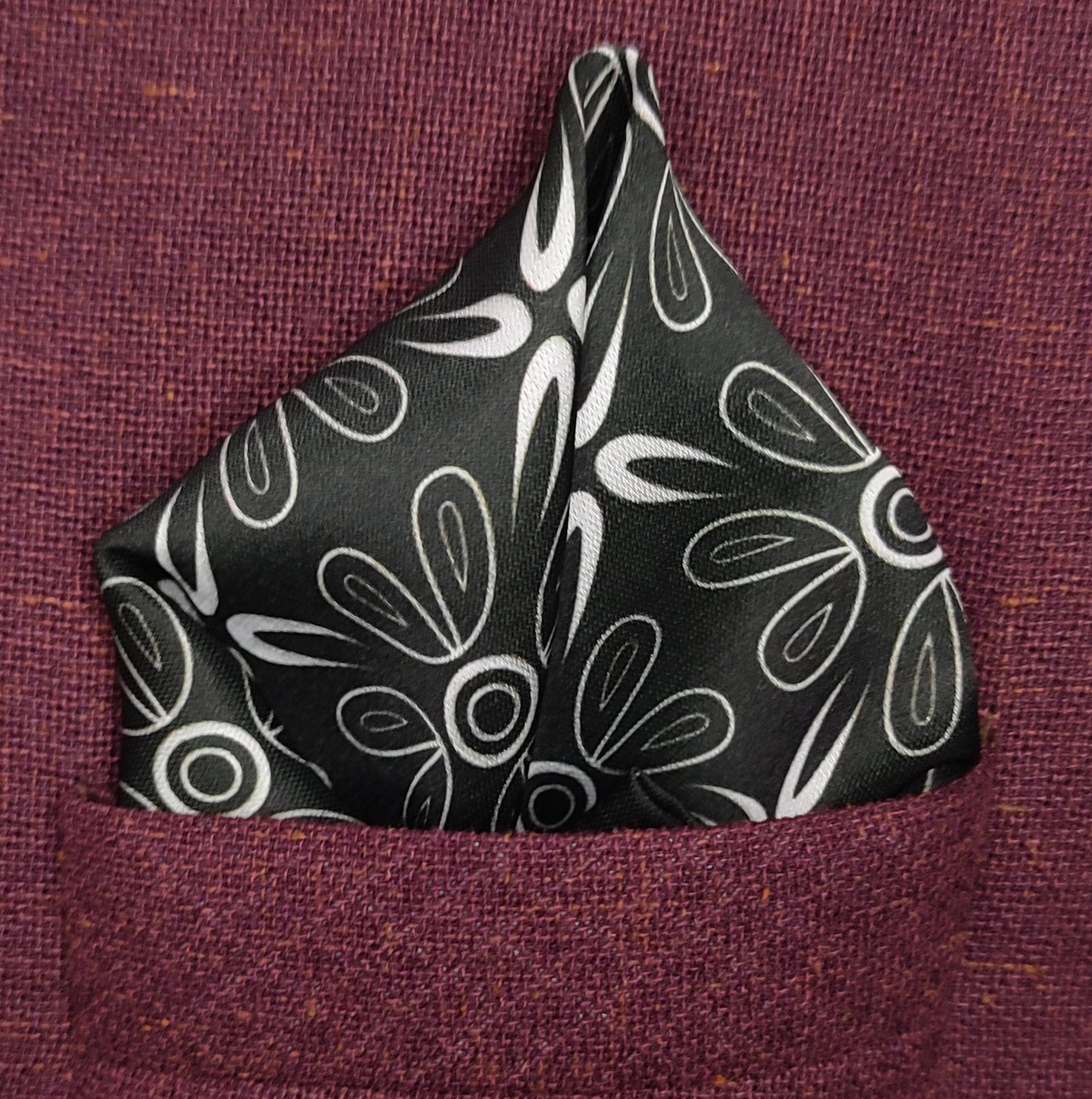 Floral Lattice Silk Pocket Square for Men