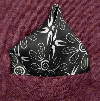 Floral Lattice Silk Pocket Square for Men