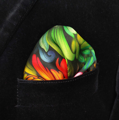 Aurora Flourish-Silk Pocket Square for Men