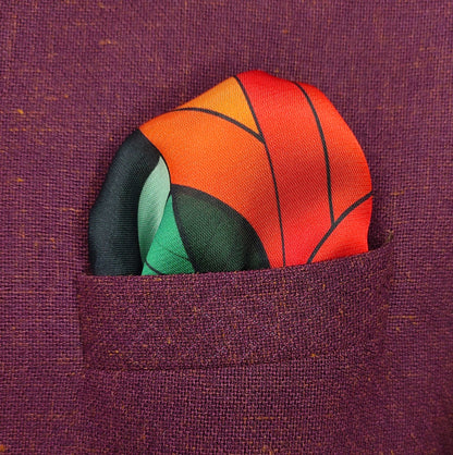 Emerald Mirage- Silk Pocket Square for Men