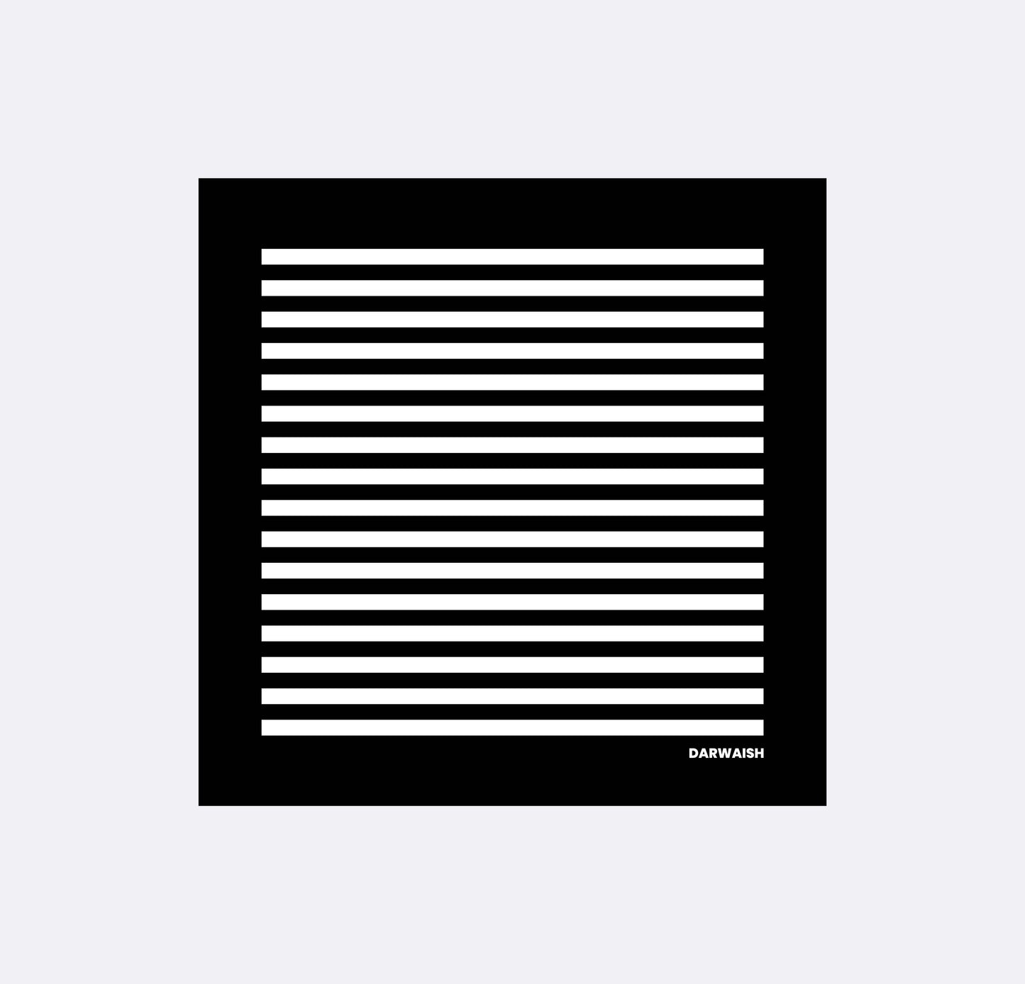 Black and White Lined Silk Pocket Square