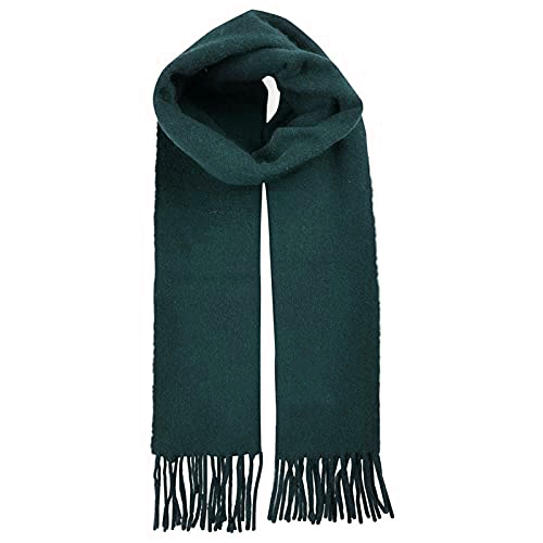 Plain Green Wool Blended Muffler