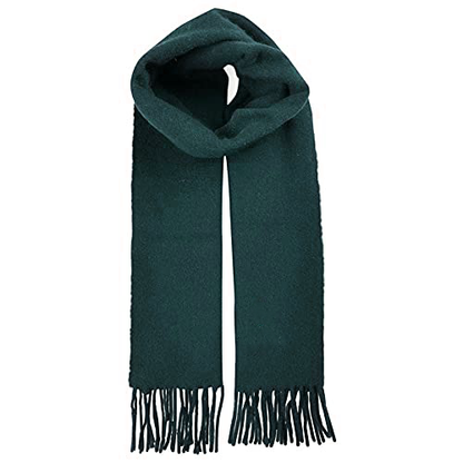 Plain Green Wool Blended Muffler