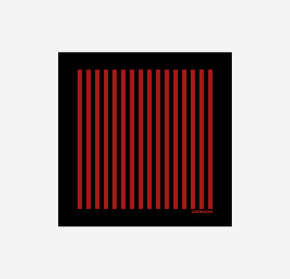 Black and Red Lining Silk Pocket Square