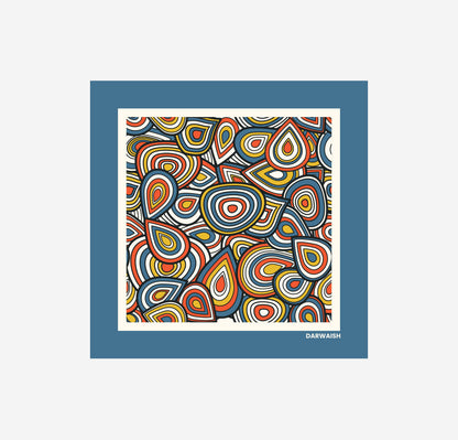 Multi lined Silk Pocket Square