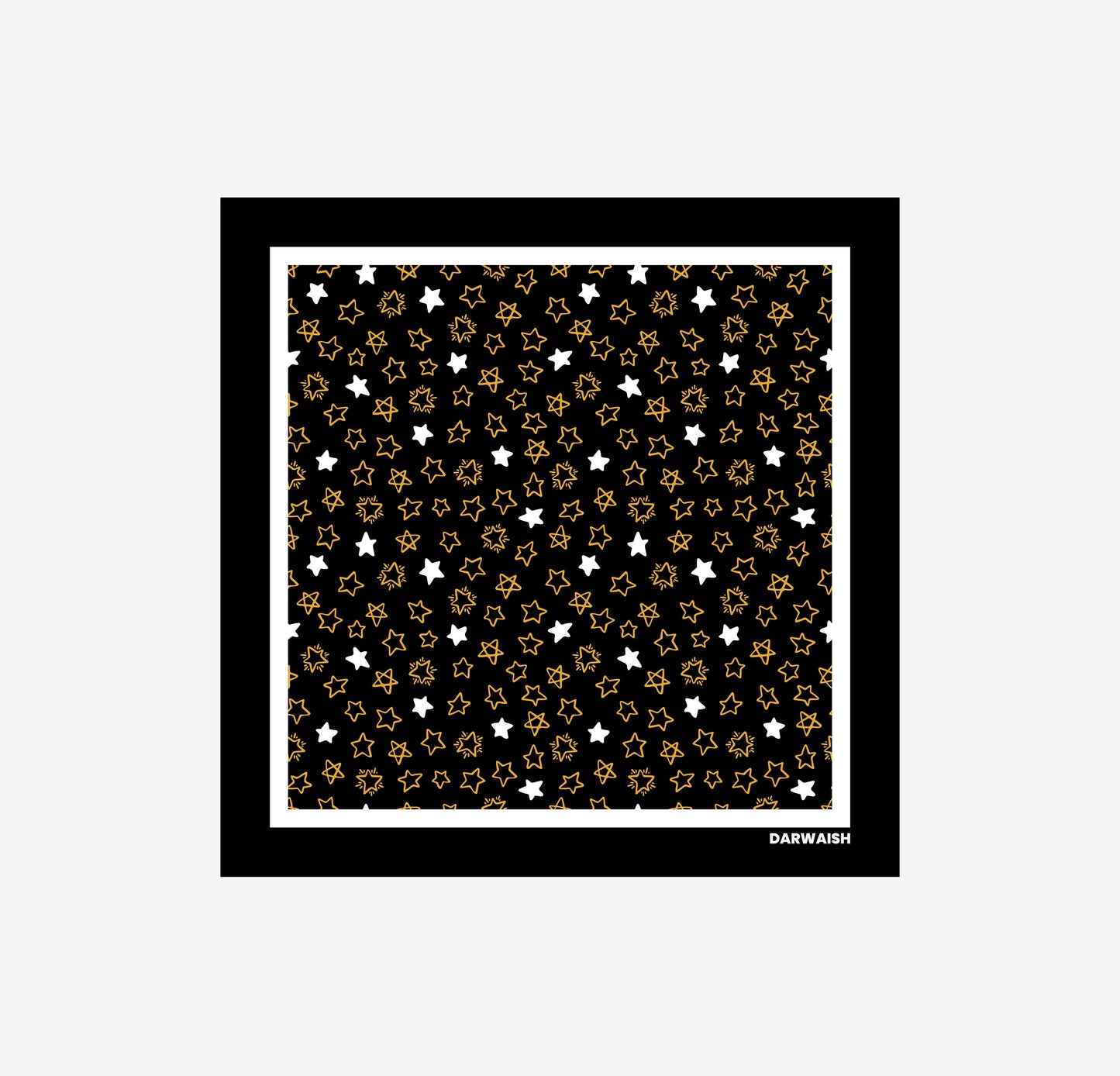 Golden Stars Silk Pocket Square