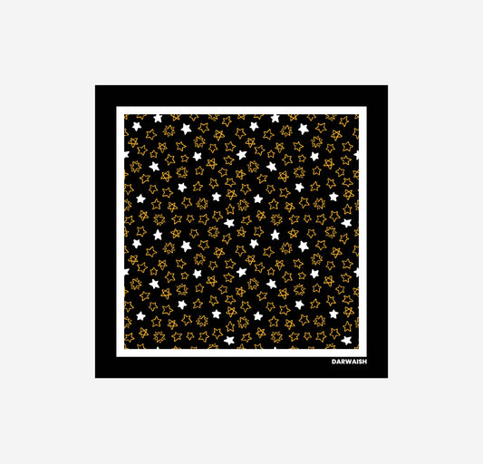 Golden Stars Silk Pocket Square