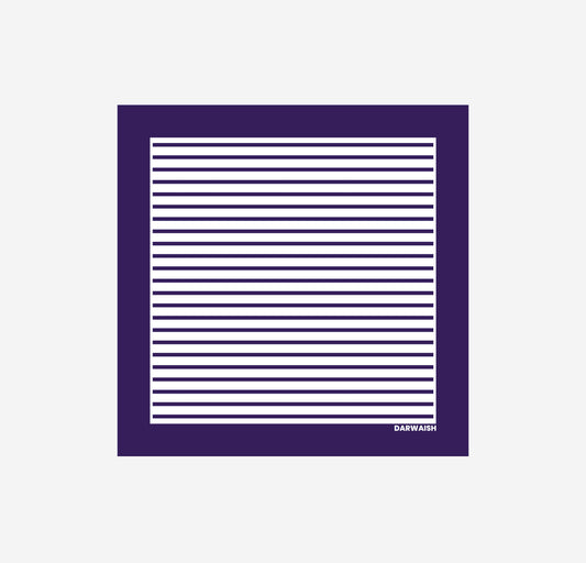 Purple Lined Pocket Square