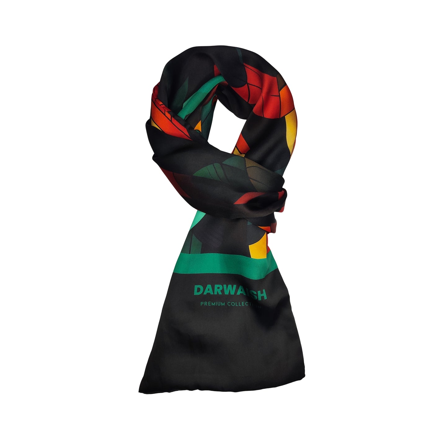 Crimson Cubsit Weave Silk Scarve