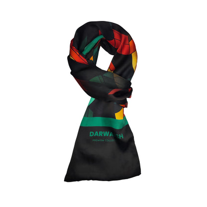 Crimson Cubsit Weave Silk Scarve