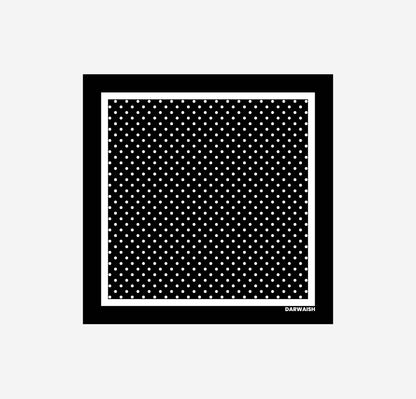 Black Polka Doted Silk Pocket Square