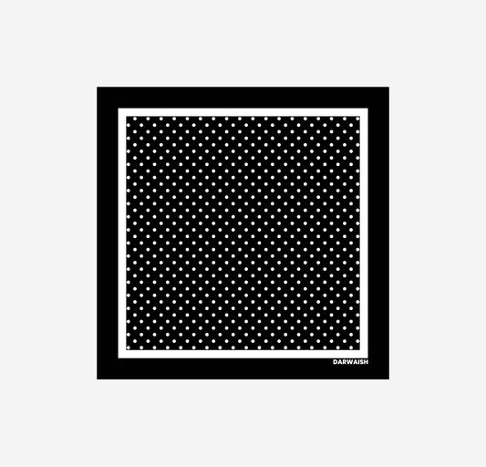 Black Polka Doted Silk Pocket Square