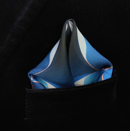 Nordic Bloom- Silk Pocket Square for Men