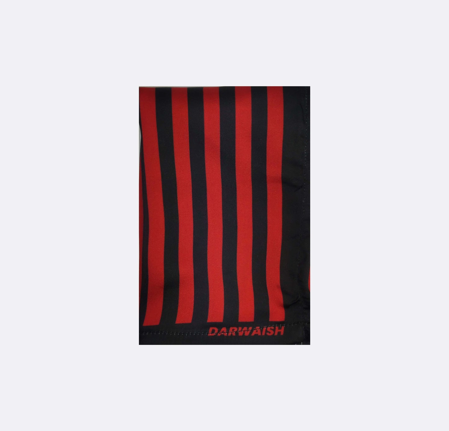 Black and Red Lining Silk Pocket Square