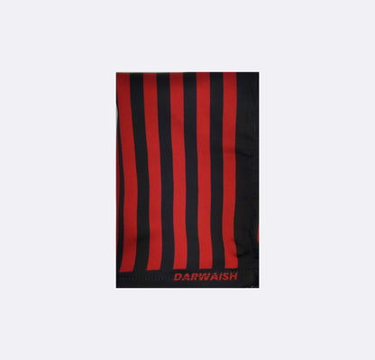 Black and Red Lining Silk Pocket Square