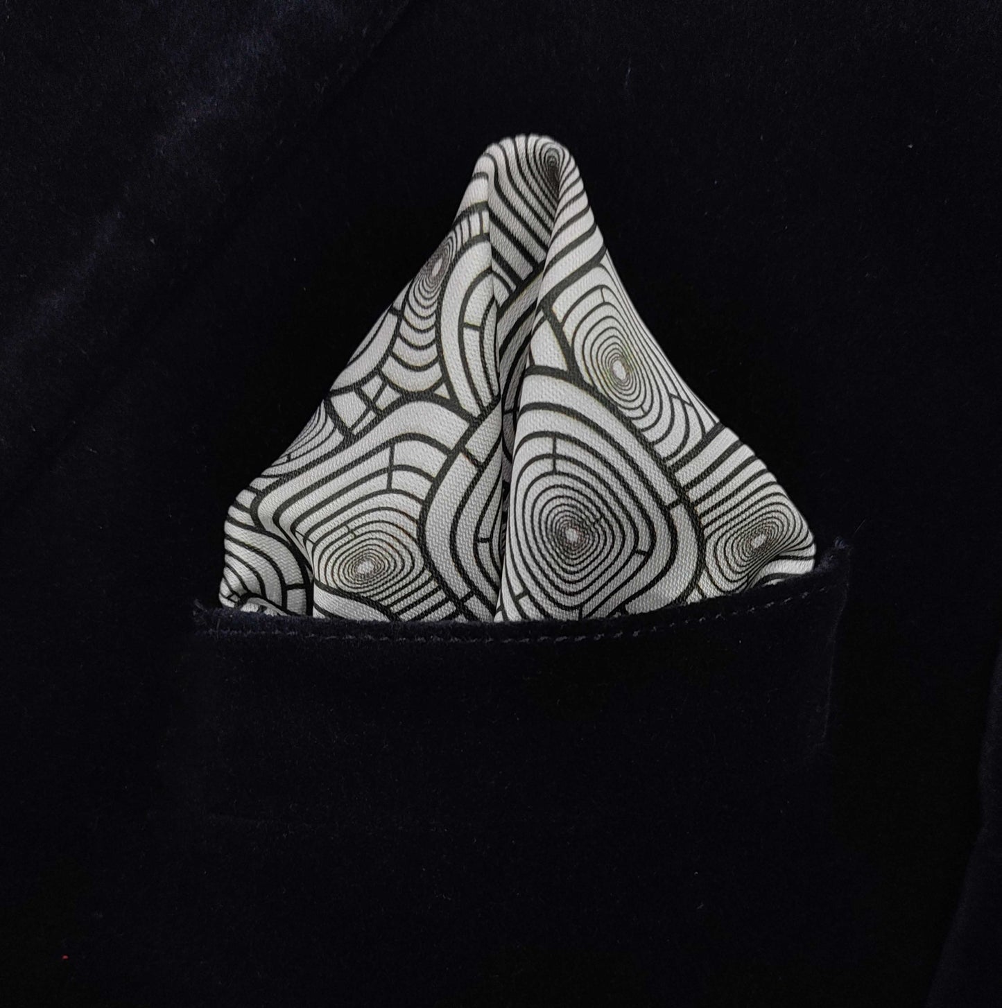Silver Mirage- Silk Pocket Square for Men