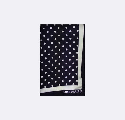 Black Polka Doted Silk Pocket Square