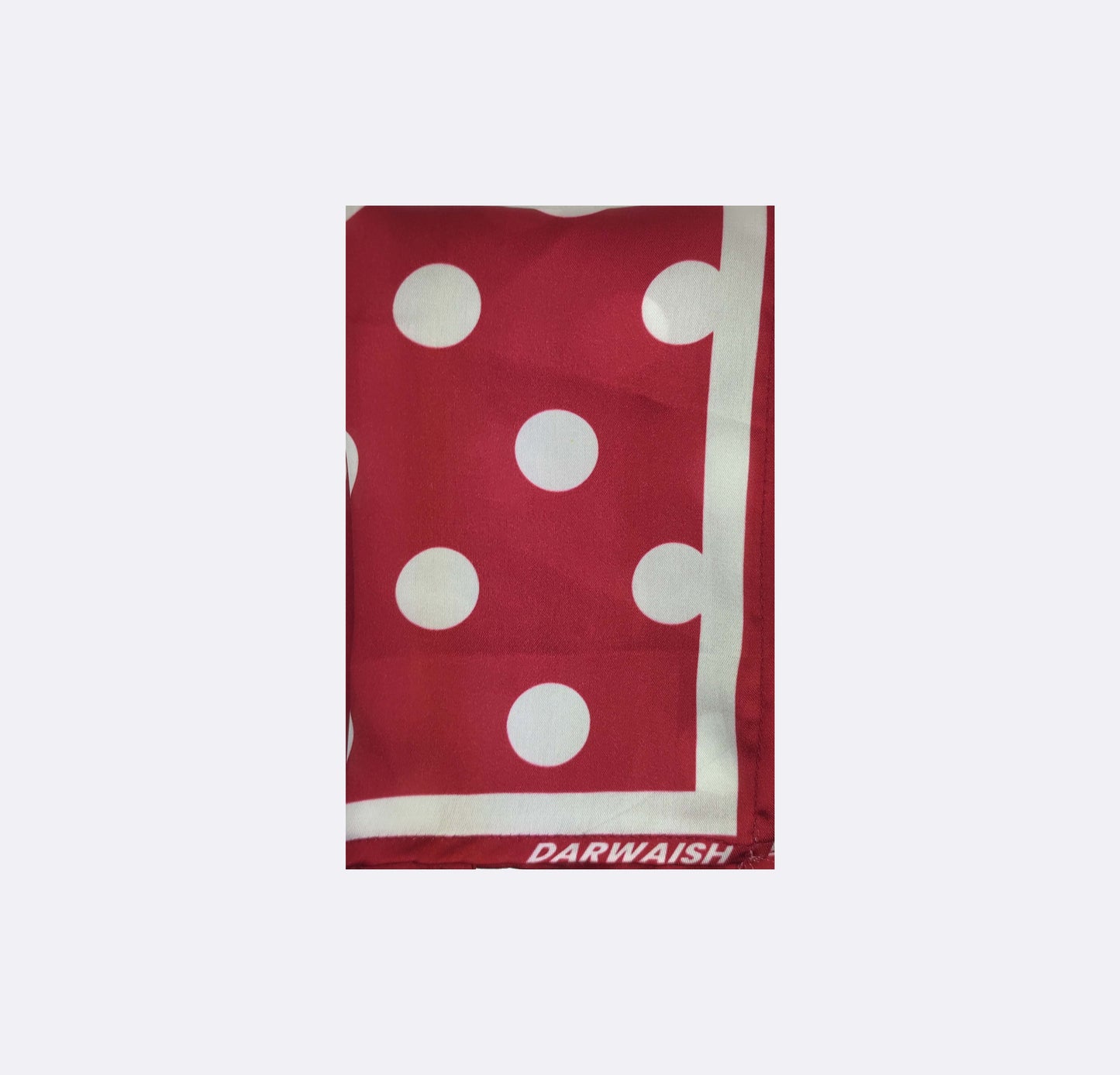 Red Polka Doted Silk Pocket Square