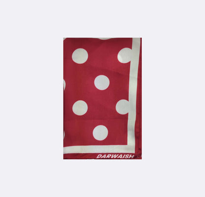Red Polka Doted Silk Pocket Square