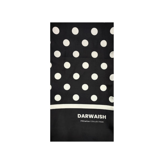 Black Polka Drops Silk Scarve