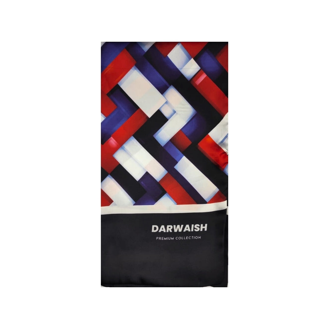 Crimson Weave Silk Scarve