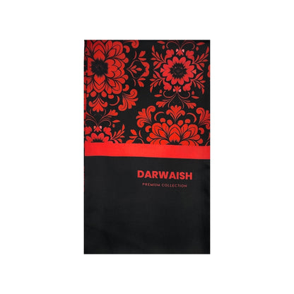 Red Floral Silk Scarve