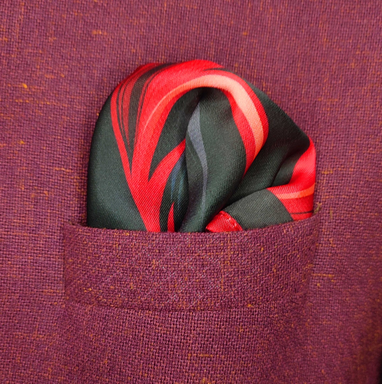 Inferno Elegance- Pocket Square for Men
