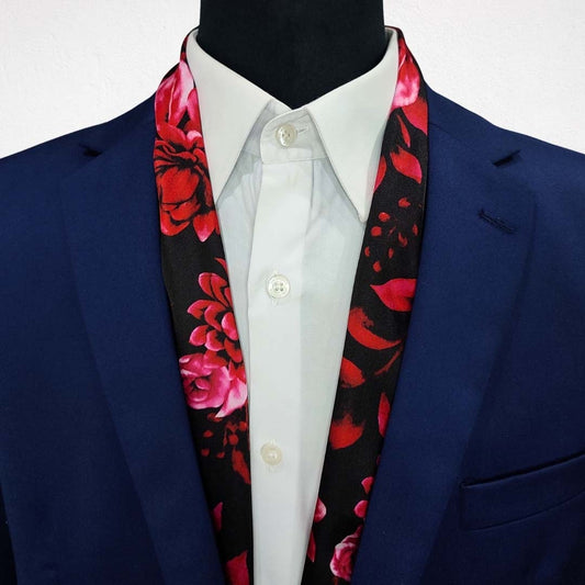 Pink Floral Silk Scarve