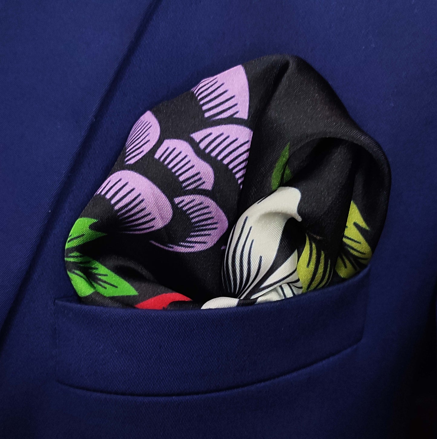 Multi Floral Silk Pocket Square