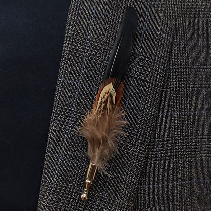 Black Feather Lapel Pin