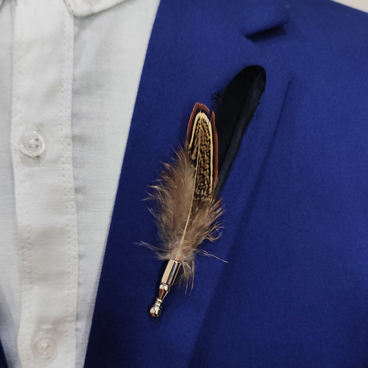 Black Feather Lapel Pin