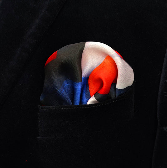 Crimson Weave- Silk Pocket Square for Men