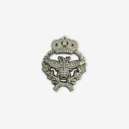 Silver Crown & Bee Lapel Pin